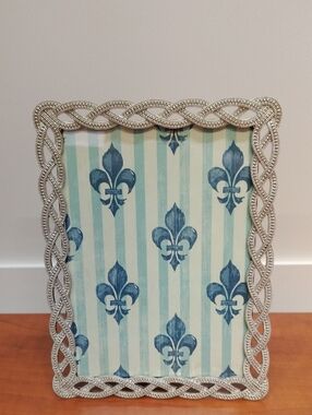 High Quality Nicole Miller Home Silver Metal 5x7" Picture Frame